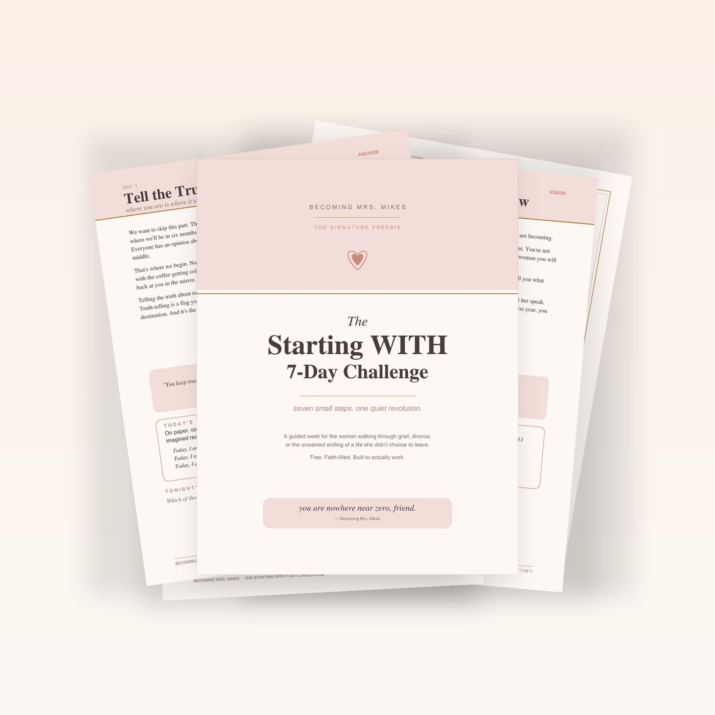 Free 7-Day Healing Challenge for Divorce & Grief | Becoming Mrs. Mikes