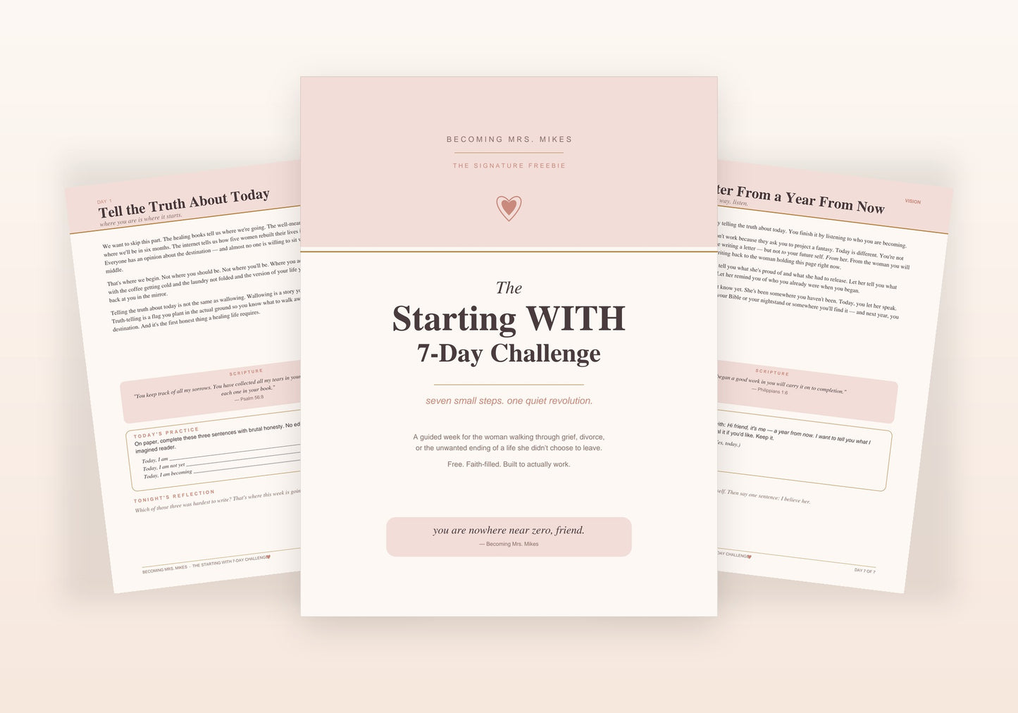 Free 7-Day Healing Challenge for Divorce & Grief | Becoming Mrs. Mikes